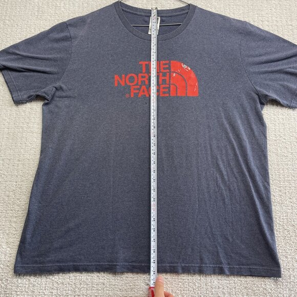 The North Face T Shirt Men's 2XL Orange Chest Logo Cotton Outdoor Casual Read - Picture 12 of 16